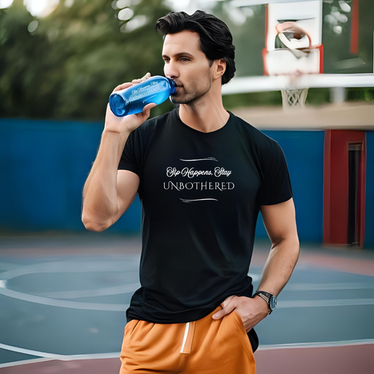 Sip Happens Stay Unbothered T-Shirt – Funny Graphic Tee for Wine Lovers, Coffee Drinkers & Stress-Free Living